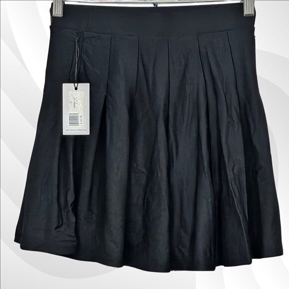 2/$50 WeWoreWhat Solid Black Pleated Tennis Skort Size S NWT - Picture 4 of 8